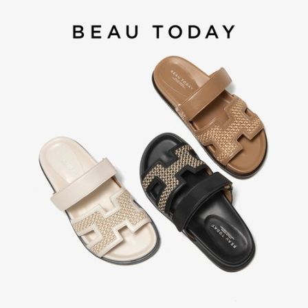 夏季新款拼色防滑软底圆头一字拖女士百搭休闲凉拖