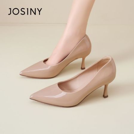 卓诗尼尖头夏季细跟2026高跟鞋杏色高跟鞋秋季舒适鞋子性感单鞋