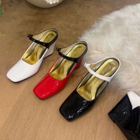 法式内增高包头半拖粗跟凉拖女鞋夏季外穿时尚单鞋