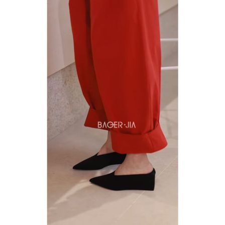 62-宝儿家含幂BM38626103新款法式风尖头包头穆勒女半拖高跟单鞋