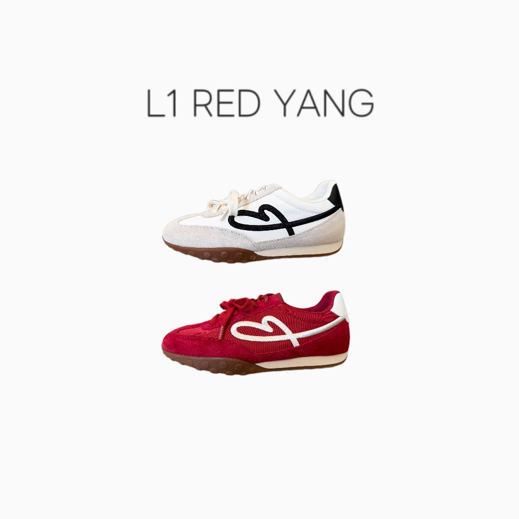 L1RED YANG&早春新款款德训鞋舒适时尚拼色潮鞋低帮运动#跟高4C主图