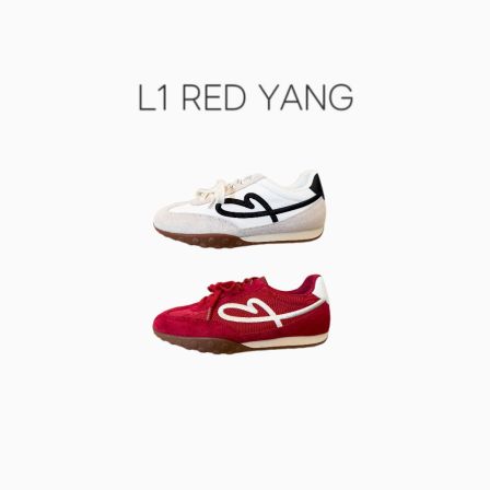 L1RED YANG&早春新款款德训鞋舒适时尚拼色潮鞋低帮运动#跟高4C