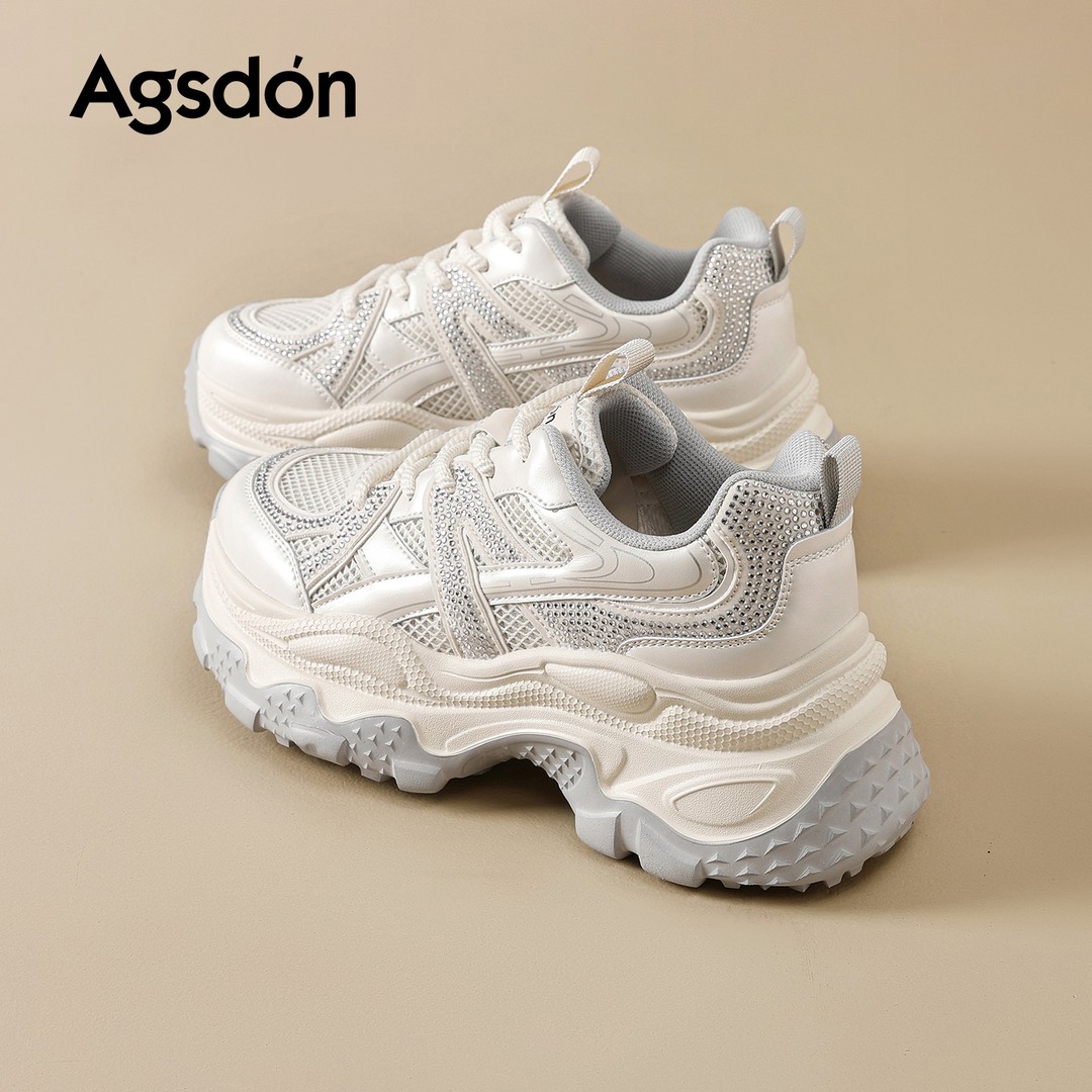 奥古狮登老爹鞋女2026新款春季厚底增高显脚小网面轻便休闲运动鞋主图