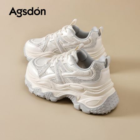 奥古狮登老爹鞋女2026新款春季厚底增高显脚小网面轻便休闲运动鞋