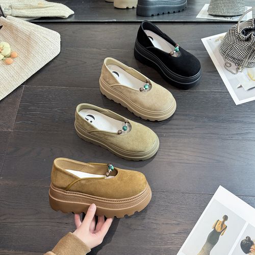 IG/IGC增高7CM2026春夏季新款爆款时尚透气百搭日常厚底女鞋60627主图