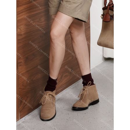 SHIIEELL老钱风短靴手工极简舒适爆款沙漠靴W5150