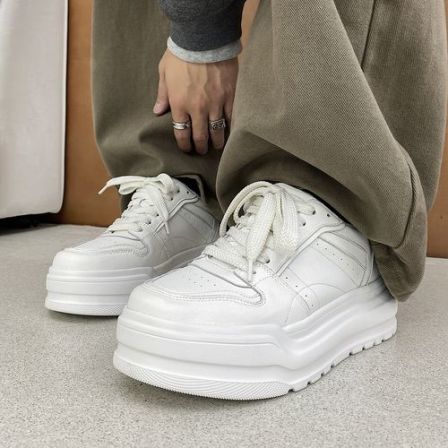 YH603新款内增高6厘米板鞋厚底潮男百搭小白鞋男款时尚运动休闲鞋
