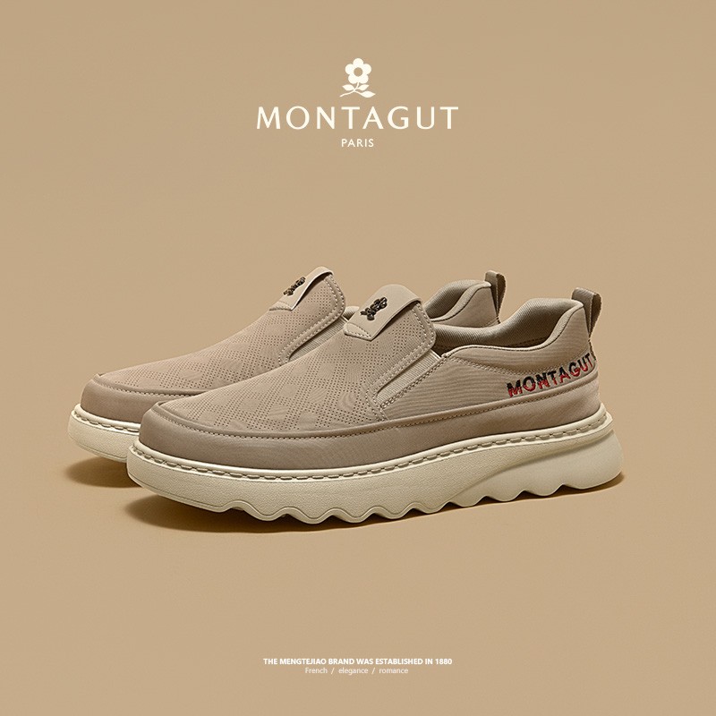 梦特娇时尚透气百搭休闲鞋软底耐磨防滑减震懒人一脚蹬轻便套脚鞋主图