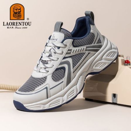 老人头2026夏季网面透气厚底防滑徒步日常耐磨运动休闲鞋