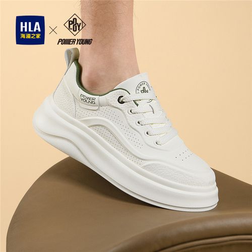 HLA/海澜之家男鞋2026夏季新款透气时尚休闲鞋潮流百搭板鞋小白鞋主图