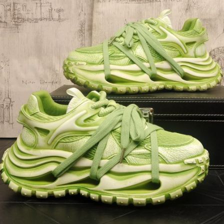 男鞋2026新款超火复古厚底增高老爹鞋男百搭网面运动鞋潮牌休闲鞋