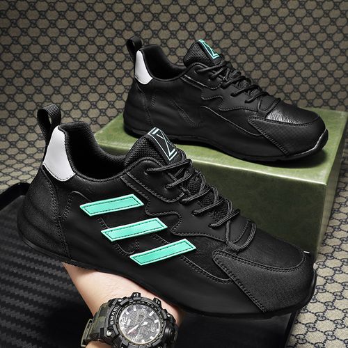 2026轻奢休闲男鞋春秋季新款百搭运动鞋防滑增高包底鞋皮面老爹鞋主图
