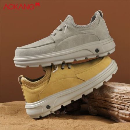 Aokang/奥康官方正品男士时尚户外百搭透气耐磨懒人一脚蹬休闲鞋