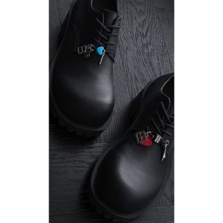 龙叨叨新品高级感挂饰设计款增高大头德比鞋系带休闲百搭男鞋皮鞋