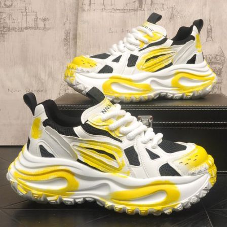 2026夏季新款网红爆款超火老爹鞋厚底增高透气网面鞋男鞋运动休闲