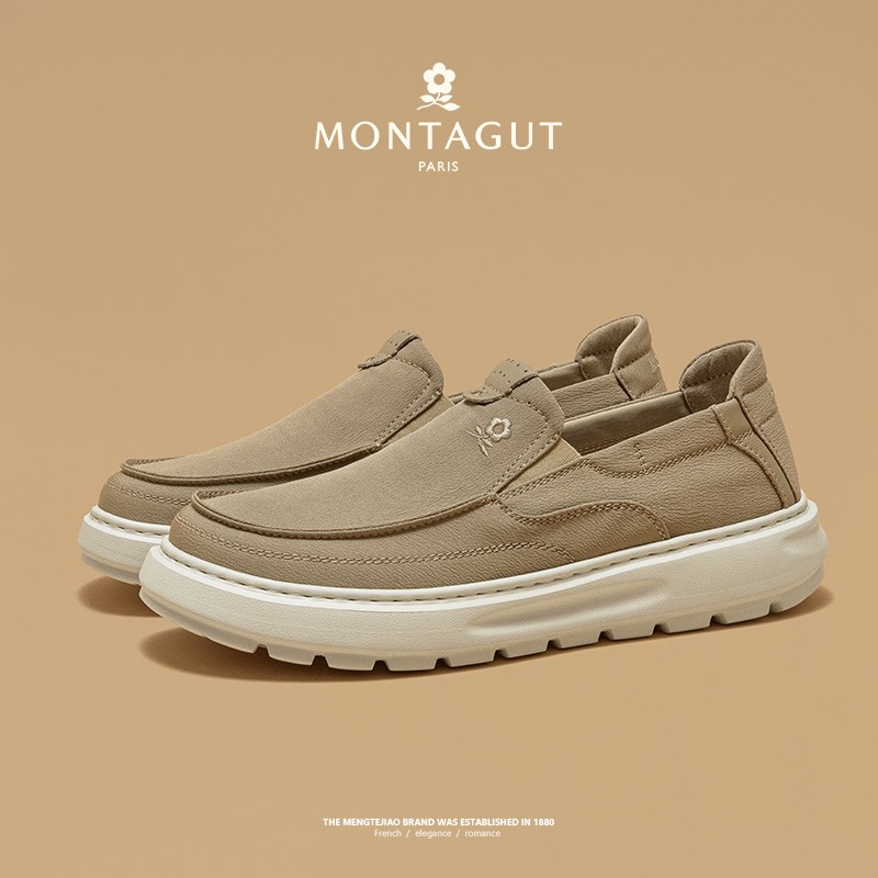 梦特娇新款时尚百搭休闲鞋舒适轻便软底防滑减震懒人一脚蹬男士鞋主图