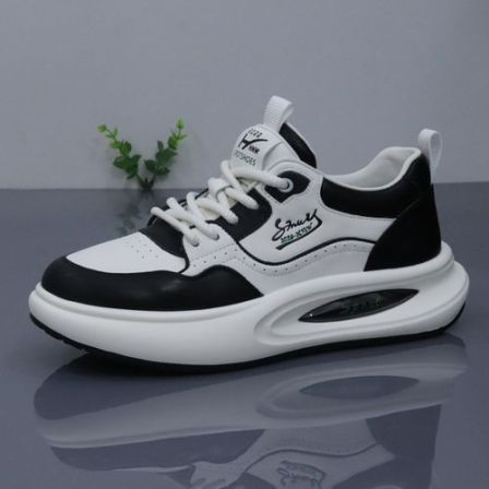 2026春季新款低帮牛皮时尚个性透气防滑软底真皮休闲厚底男鞋潮鞋