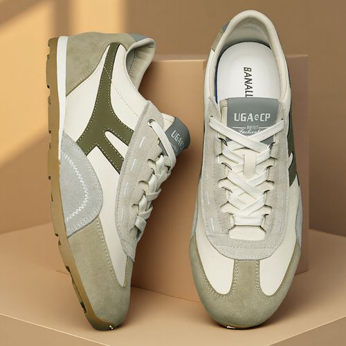 男鞋真皮德训阿甘鞋男款2026新款夏季透气百搭潮流男士鞋子休闲鞋主图