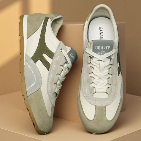 男鞋真皮德训阿甘鞋男款2026新款夏季透气百搭潮流男士鞋子休闲鞋