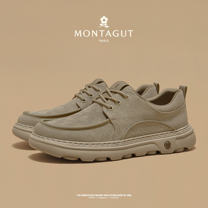 梦特娇新款男鞋户外运动时尚百搭软底舒适透气防滑耐磨减震休闲鞋主图