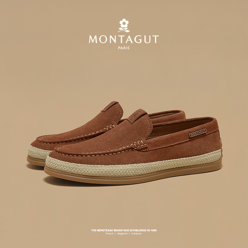 梦特娇商务时尚百搭上班开车透气舒适防滑耐磨简约一脚蹬休闲男鞋主图