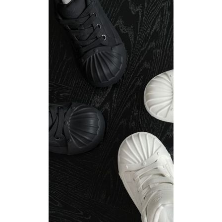 龙叨叨冬季新品时尚设计感贝壳圆头休闲厚底增高小白鞋低帮板鞋