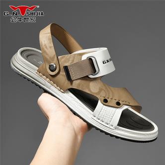 公牛世家夏季潮流百搭户外男鞋休闲透气凉鞋男时尚软底男士沙滩鞋主图