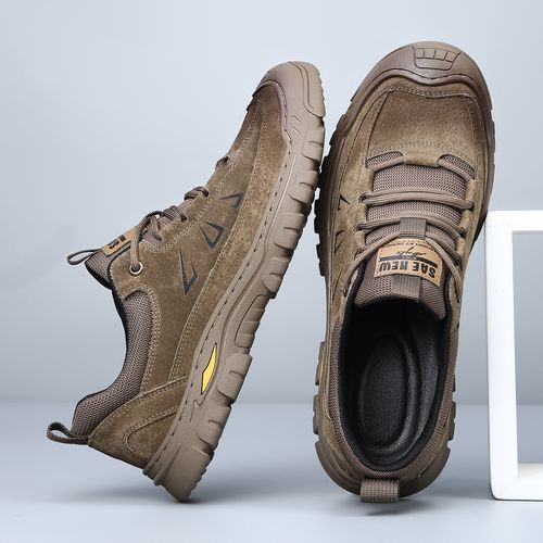 2026新款真皮工装鞋厚底户外登山皮鞋春季休闲鞋低帮鞋百搭男鞋子主图