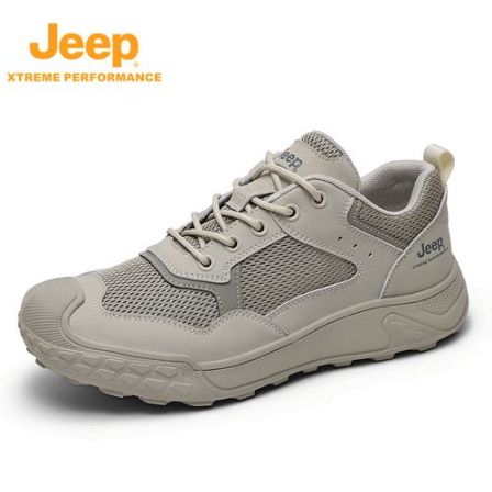 JEEP/吉普男士春季轻便透气软底防滑运动户外百搭休闲网面耐磨