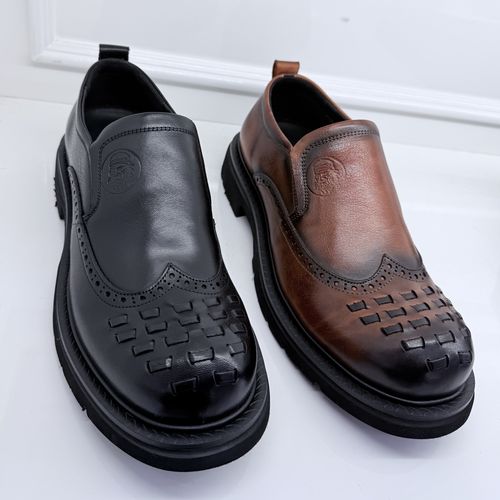 2026厚底真皮男鞋休闲皮鞋男士英伦风复古主图