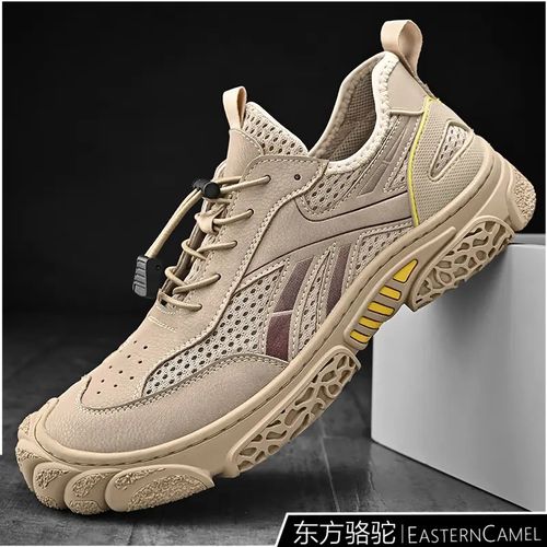 东方骆驼男鞋夏季透气薄款户外网面运动鞋防臭一脚蹬休闲鞋子男款主图