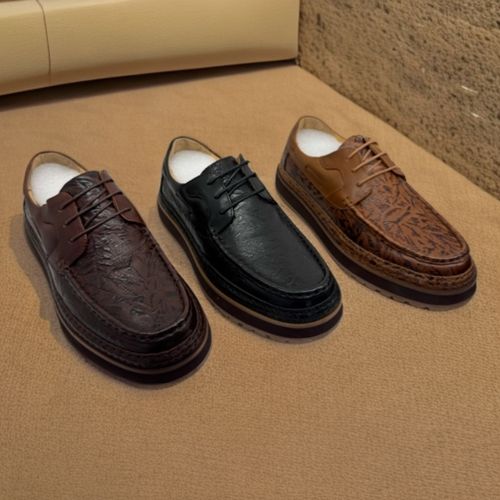 2026男士透气轻便复古马皮商务休闲皮鞋主图