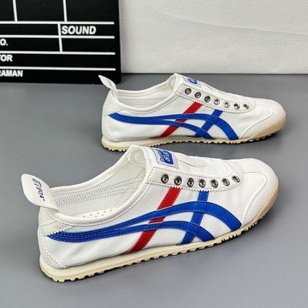 德训鞋2026夏季新款布面透气韩版一脚蹬平底百搭学生鞋休闲板鞋男