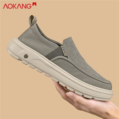 Aokang/奥康2026春季官方正品男士时尚粉彩风一脚蹬百搭休闲板鞋主图