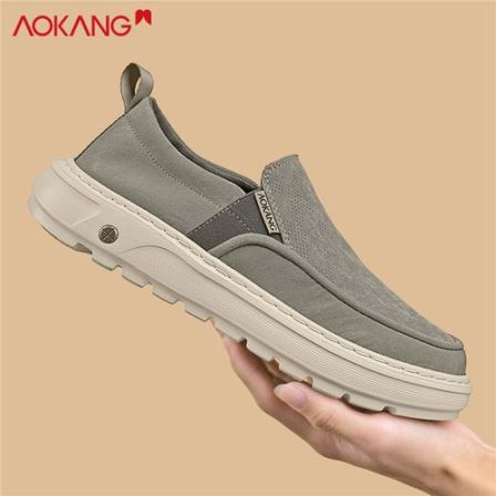 Aokang/奥康2026春季官方正品男士时尚粉彩风一脚蹬百搭休闲板鞋