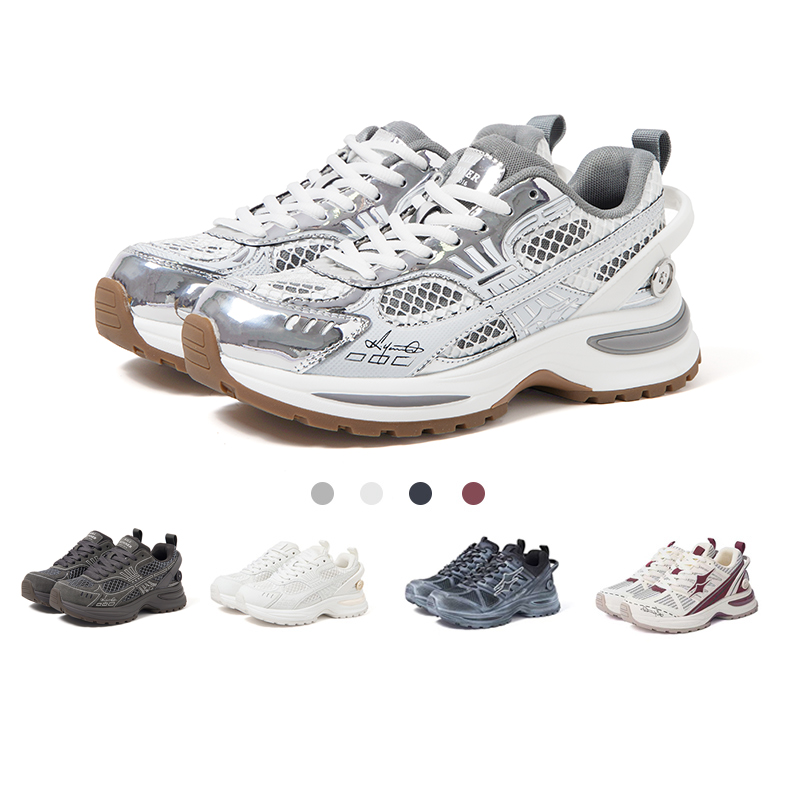 【交个朋友专属】KILLWINNER鞋复古慢跑增高鞋6CM网面透气防滑透气主图