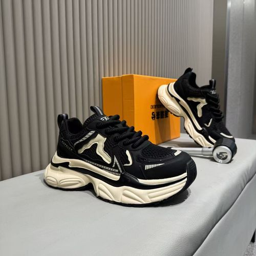 春季新款男士拼色潮流增高透气百搭休闲老爹鞋主图