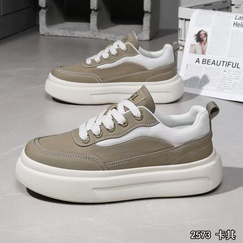 2026四季款男士休闲板鞋白低帮厚底百搭时尚透气潮鞋主图