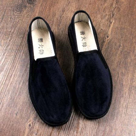 2026春季新款高档老北京布鞋男士手工千层底一脚蹬休闲透气灯芯绒