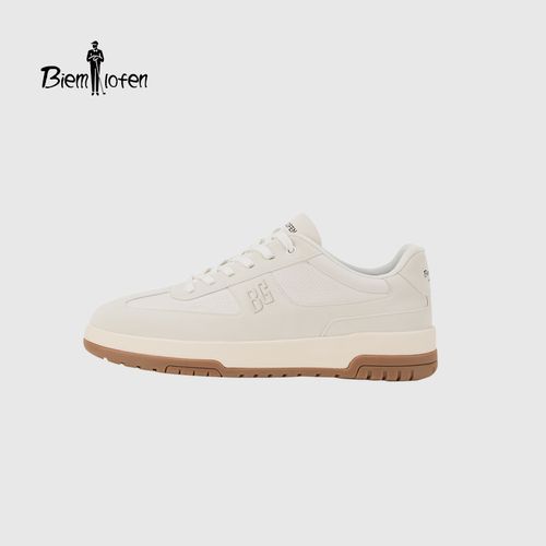 【抗菌防臭】比音勒芬2025秋季新款男士休闲通勤百搭撞色厚底板鞋主图