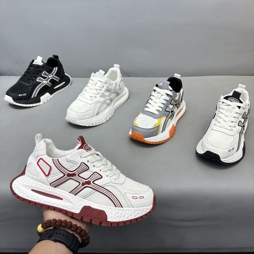 四季2026新款低帮系带厚底增高老爹鞋舒适防滑透气休闲鞋百搭男鞋主图