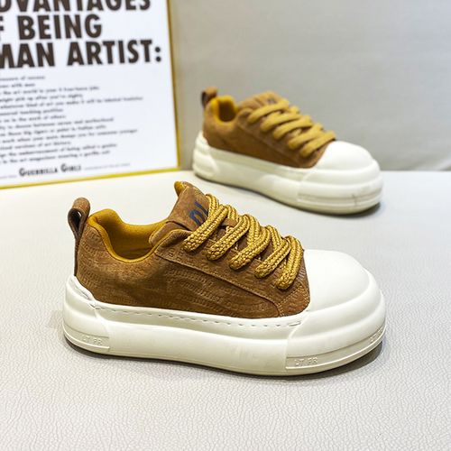 新款早春2026年时尚百搭增高厚底圆头休闲板鞋大头鞋潮流舒适男鞋主图