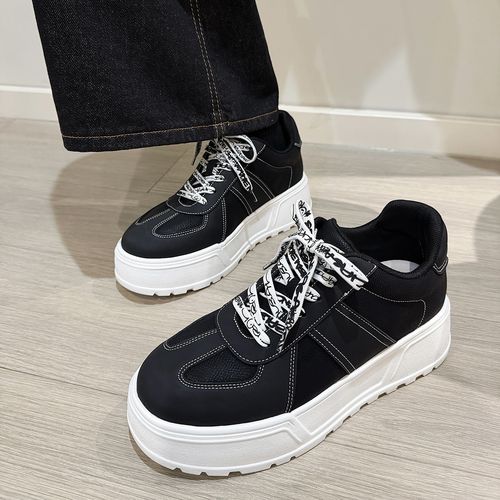 YH601新品厚底增高透气防滑百搭男士休闲运动板鞋真皮潮流男鞋主图