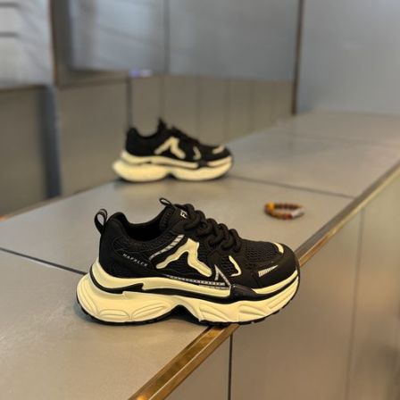 设计感厚底痞帅系带网面流行男鞋轻奢网红同款低帮鞋时尚休闲日常