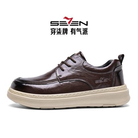 柒牌鞋子男款2026春季新款男鞋厚底增高百搭休闲运动软底开车鞋男