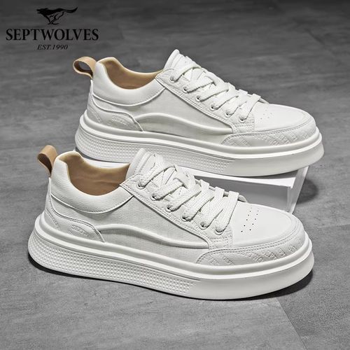 七匹狼春夏新款潮流休闲板鞋男款低帮系带软底鞋户外透气时尚板鞋主图