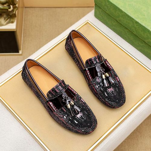 欧洲站潮流时尚一脚蹬真皮豆豆鞋男士春夏透气休闲鞋百搭舒适潮鞋主图