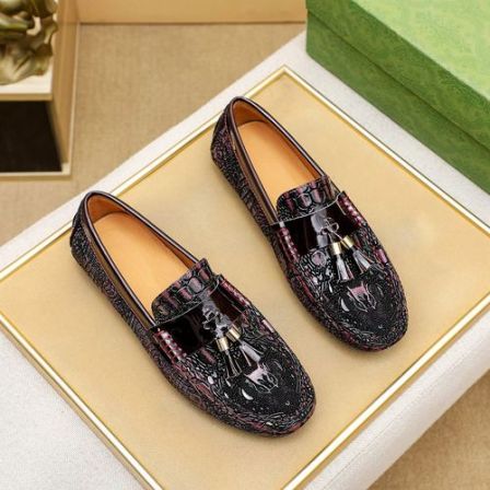 欧洲站潮流时尚一脚蹬真皮豆豆鞋男士春夏透气休闲鞋百搭舒适潮鞋