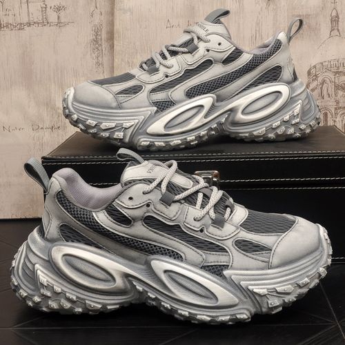 新款男士复古做旧擦色夏季网面透气运动休闲老爹鞋韩版潮流青年鞋主图