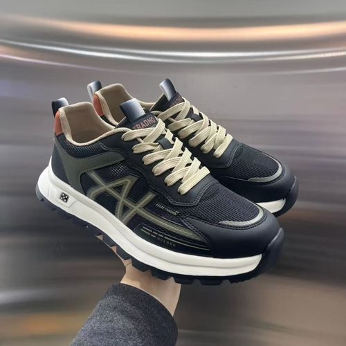 四季通用男士透气网面低帮系带轻质厚底百搭休闲跑步鞋运动透气鞋主图